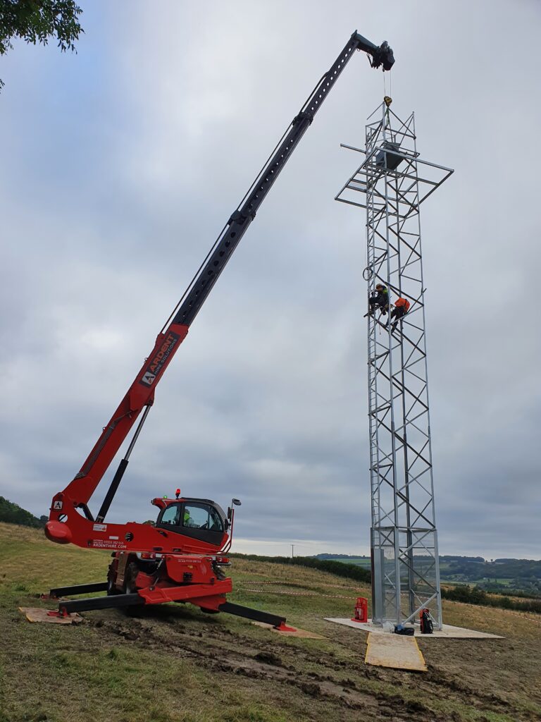 A picture of a Lattice Tower Construction